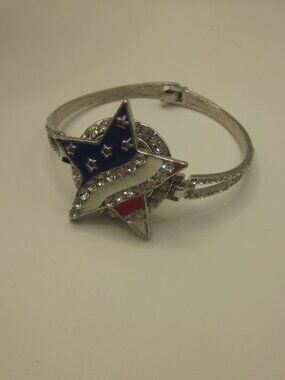 Ginger Snaps Patriotic Star Rhinestone Bracelet